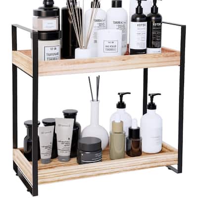 2-Tier Bathroom Counter Organizer - 6.8"D x 13.8"W x 13.4"H
