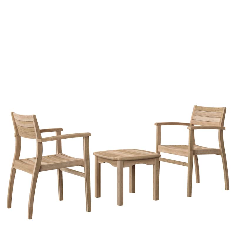 Lifestyle Garden 3pc Outdoor Patio Teak Bistro Set