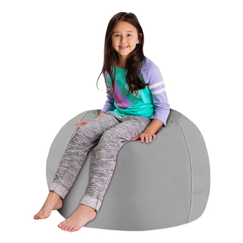 Kids' Stuffed Animal Storage Bean Bag Chair Cover or Toy Organizer