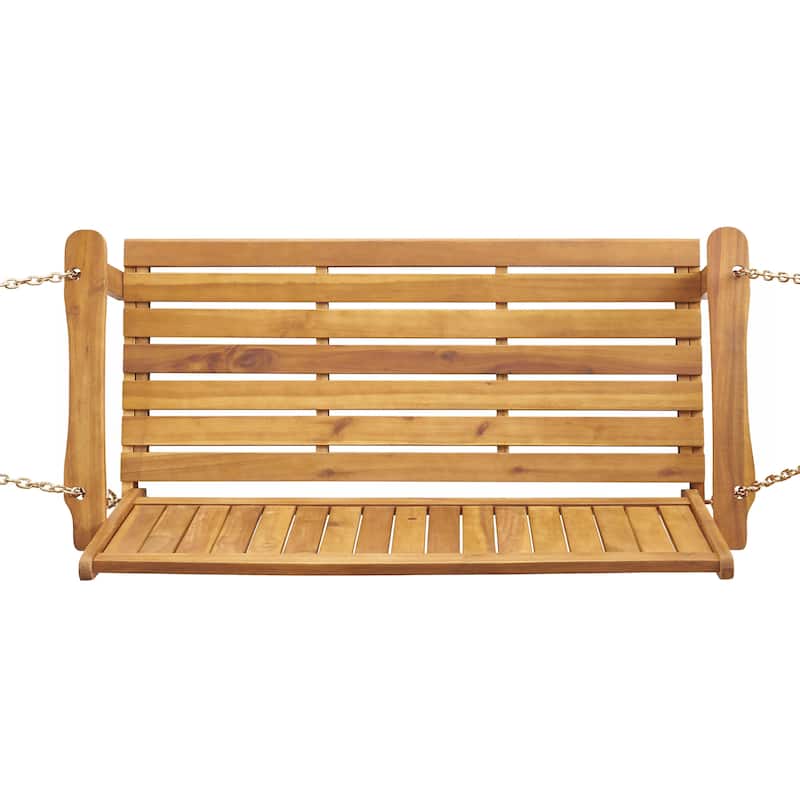 Premium Acacia Wood Porch Swing