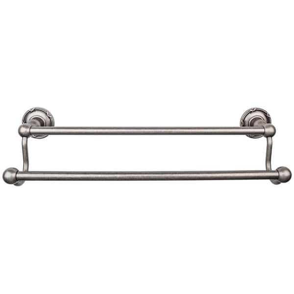 slide 2 of 5, Top Knobs Edwardian Bath 24 Inch Double Towel Bar Ribbon Backplate Antique Pewter
