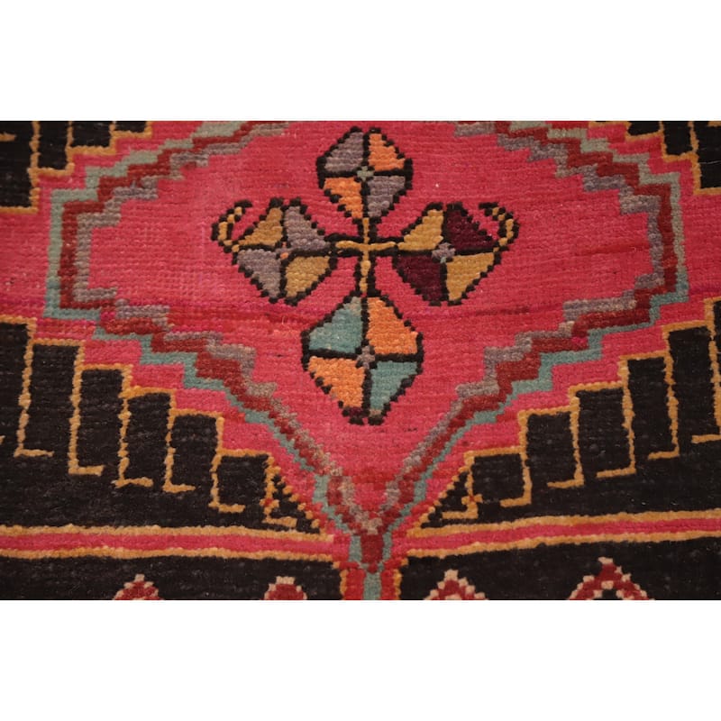 Hand Knotted Oriental 100% Wool Carpet Traditional Tribal Multi-Colored Ardebil Runner Rug - 10' 6'' X 3' 7''