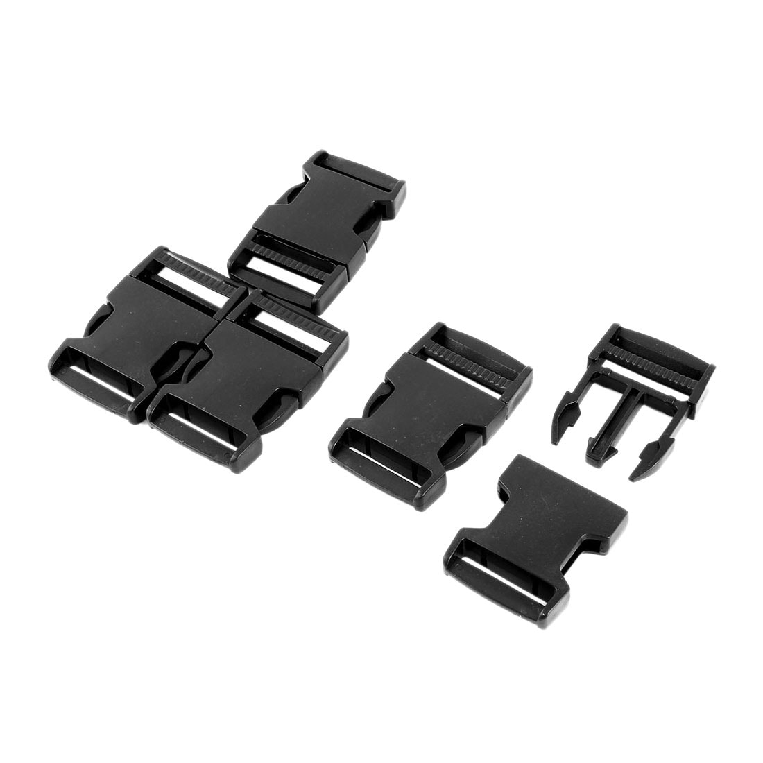 20Pcs Black Plastic Side Release Buckles for Webbing Strap Quick Release Buckles