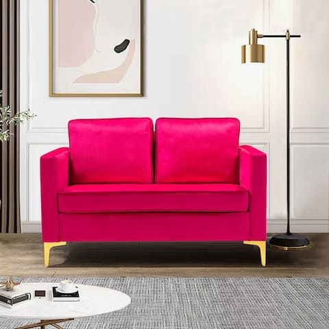 Canaan Upholstered Sofa with Golden Base