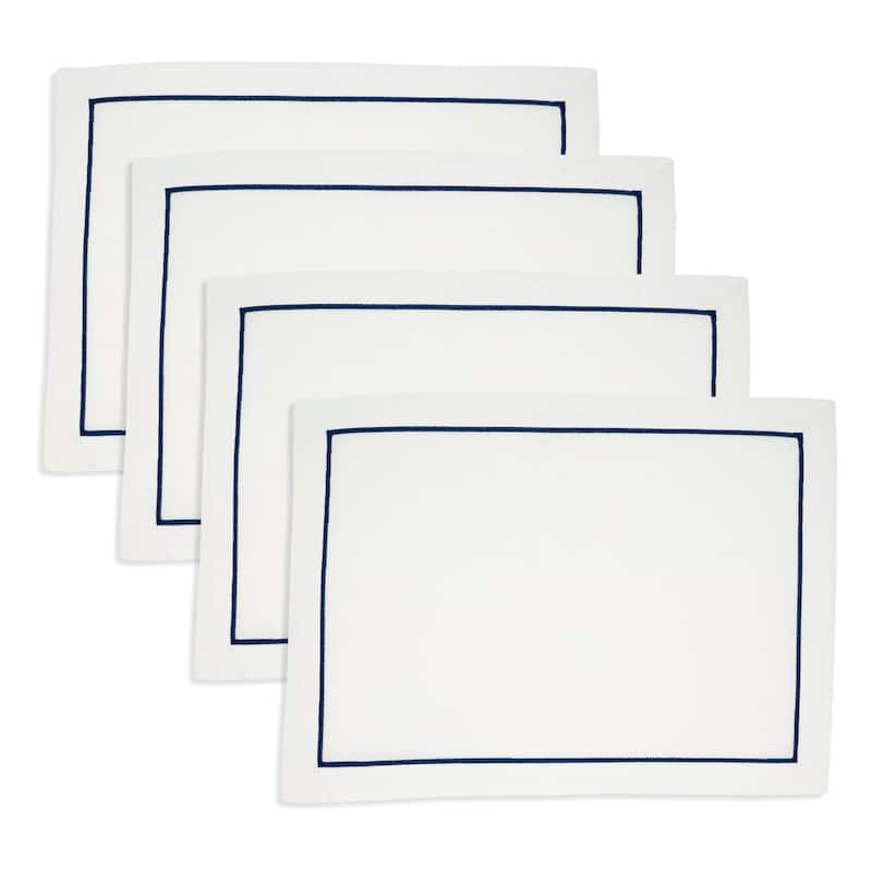 Embroidered Line Design Placemat (Set of 4) - 14"x20"