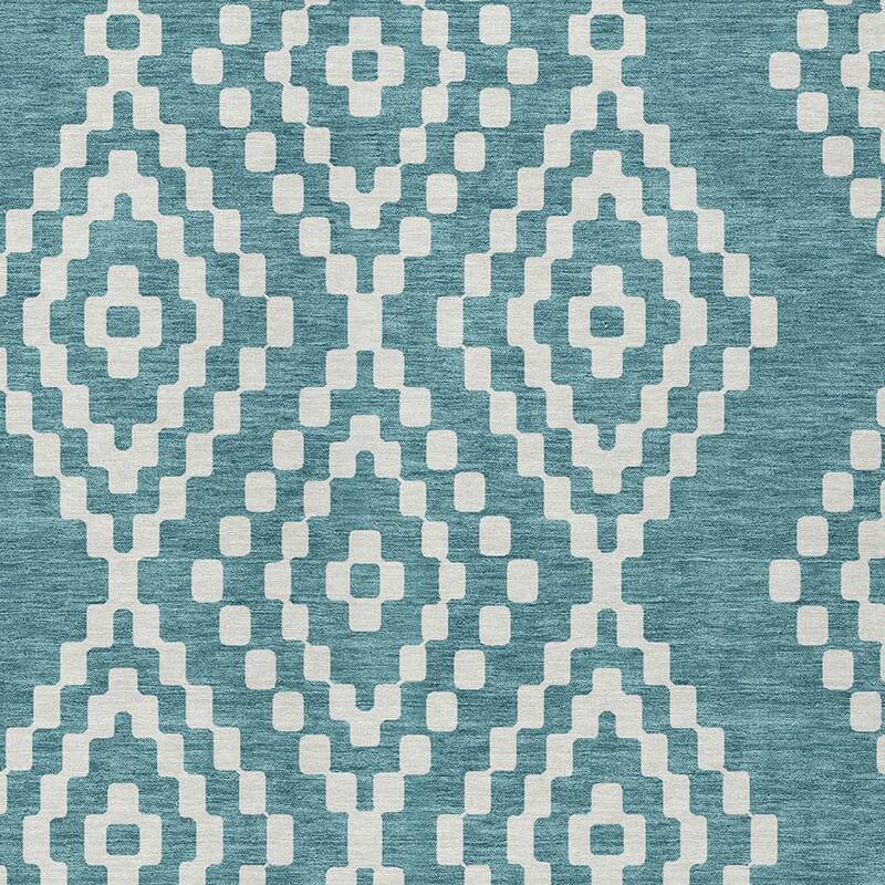 HomeRoots Geometric Transitional Rectangle Outdoor Rug