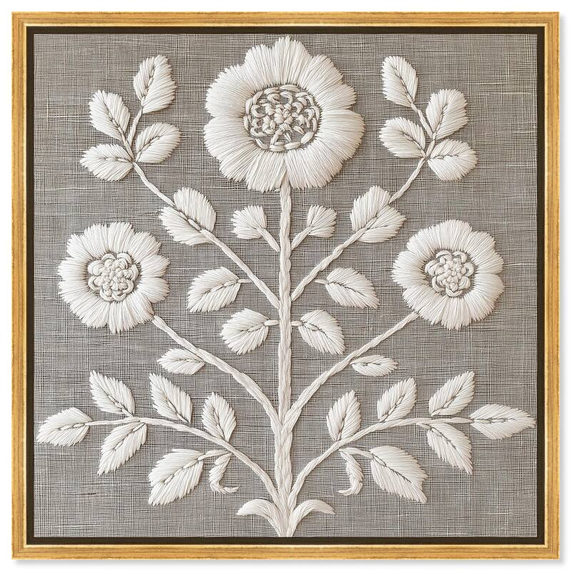 Stitched Symmetry I Canvas by Art Remedy - Gold - 20" x 20"