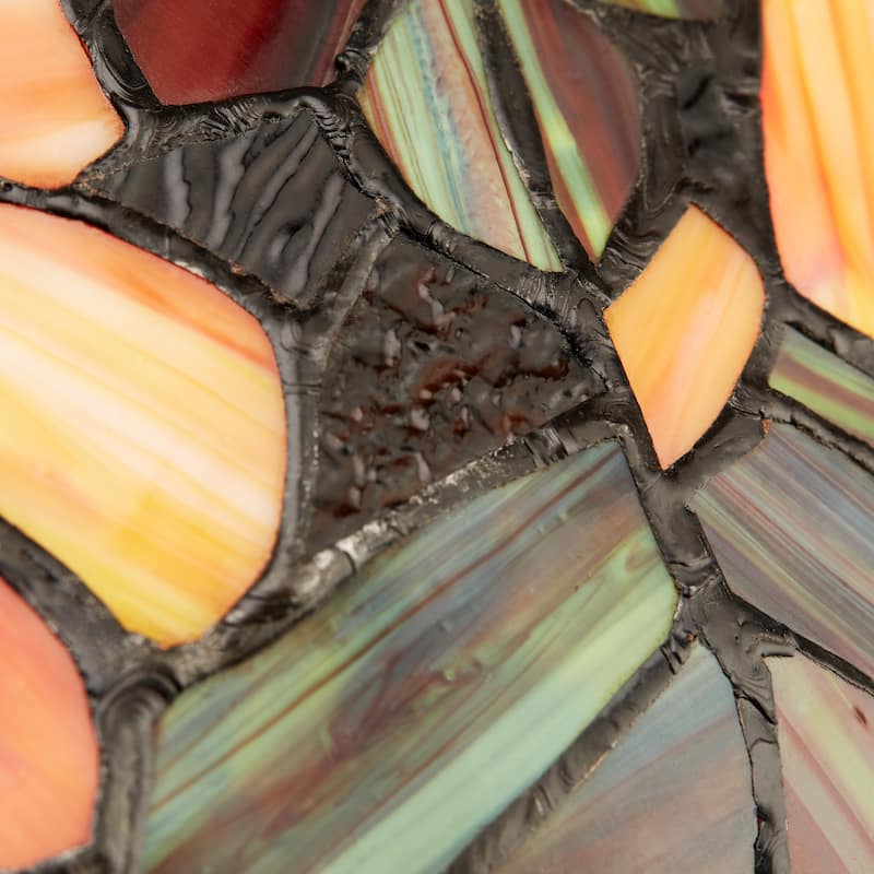 Copper Grove Autumn Leaves Stained-Glass 24.5-inch Tiffany-style Lamp - 16"L x 16"W x 24.50"H
