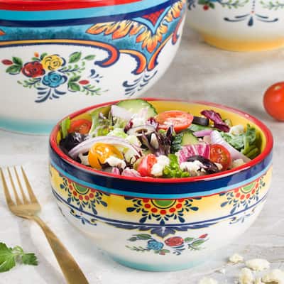 Euro Ceramica Zanzibar 3 Piece Mixing Bowl Set