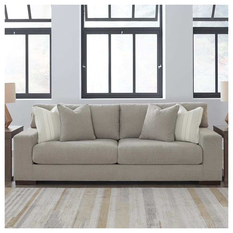 Signature Design by Ashley Maggie Sofa - 96"W x 40"D x 37"H - Flax