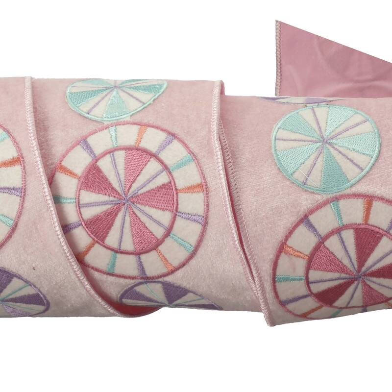 4"X5Y Velvet Peppermint Ribbon