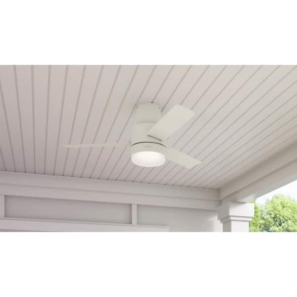 slide 2 of 16, Casablanca 44" Gilmour Indoor / Outdoor Low Profile Ceiling Fan with LED Light Kit and Handheld Remote Matte White