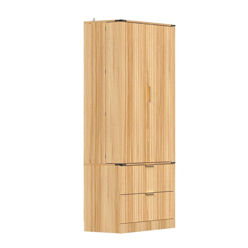 Pantry Cabinet with Double Doors Tall Storage Cupboard with Adjustable Shelves