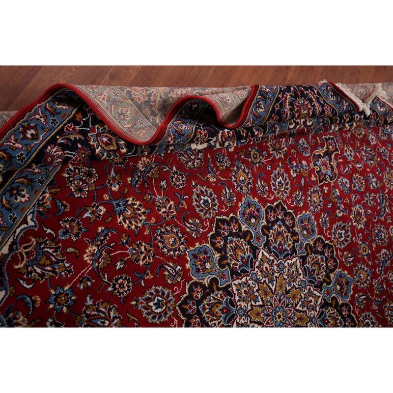 Traditional Red Kashan Turkish Rug Machine Made Home Decor Carpet - 9'8" x 12'6"
