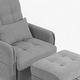 preview thumbnail 48 of 59, Adjustable Backrest Lounge Accent Chair Set with Storage Ottoman