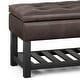 preview thumbnail 128 of 136, WYNDENHALL Essex 44 inch Wide Transitional Rectangle Ottoman Bench