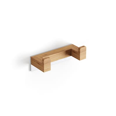 WS Bath Collections Bamboo 51713.03 Bamboo Double Robe Hook