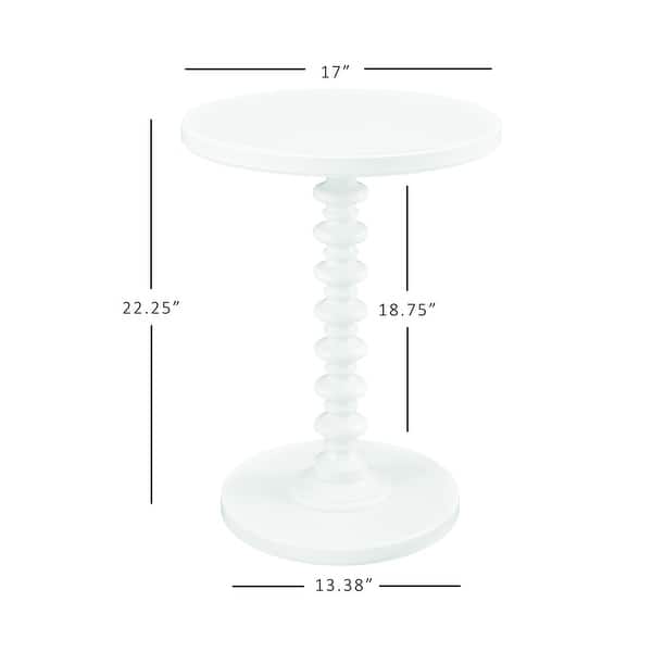 dimension image slide 1 of 3, Linon Kallie Round Spindle Accent Table
