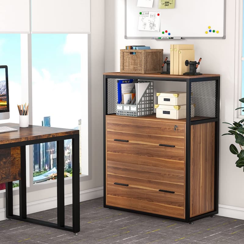 2 Drawer File Cabinet with Lock, Lateral Filing Cabinet
