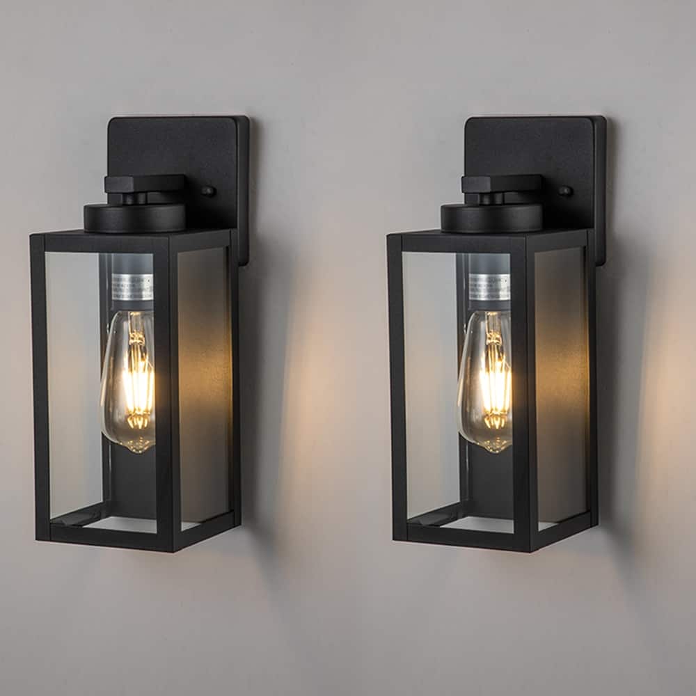 C Cattleya 2-Pack Matte Black Exterior Light Fixture