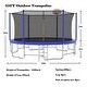 preview thumbnail 13 of 19, 15 ft. Round Outdoor Trampoline with Safety Enclosure Net