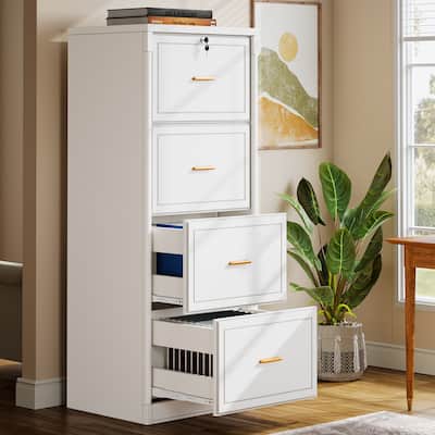 4 Drawer File Cabinet, Vertical Filing Cabinet With Lock
