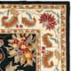 SAFAVIEH Handmade Chelsea Ashlyn French Country Floral Wool Rug - 6' Square - Black