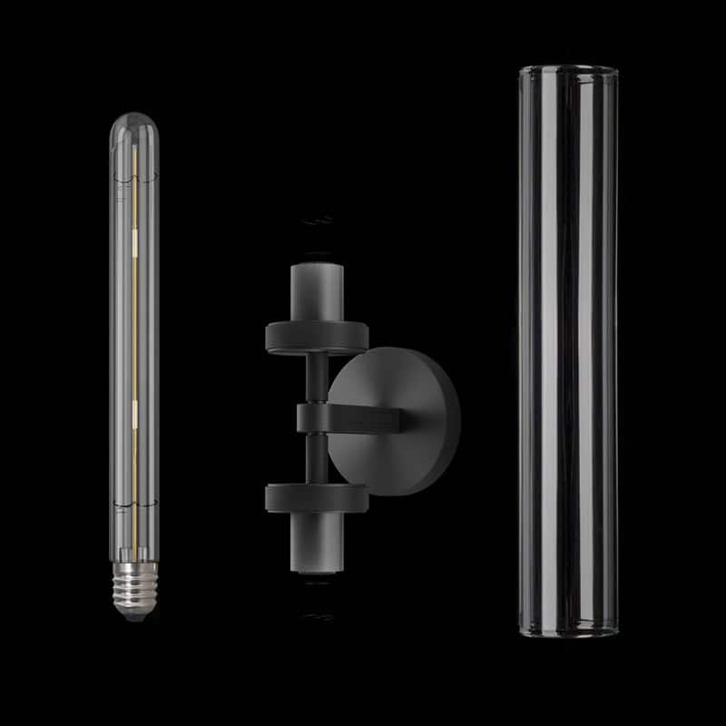 KAYLA Modern Glass Wall Sconces, Indoor Wall Lighting Wall Light Fixtures, Vanity Light with Glass Shade(2-Sets)