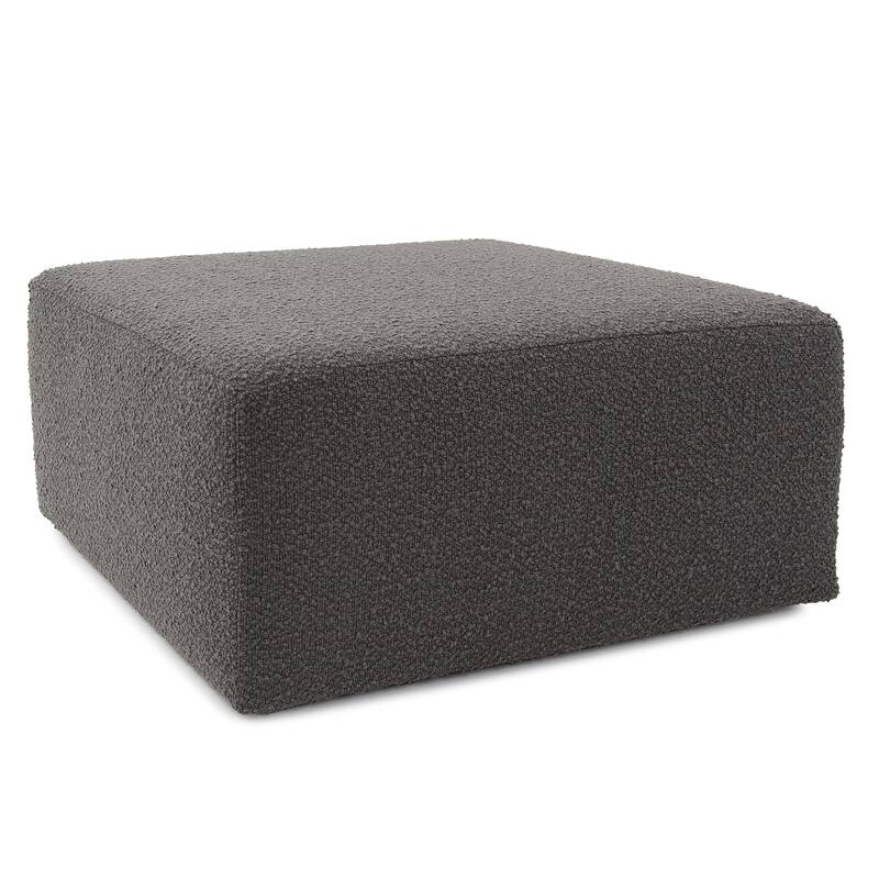 Allan Andrews Universal Square Ottoman with Cover, Barbet Collection - Charcoal