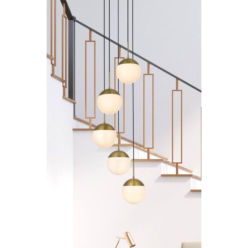 Elegant Lighting Eclipse 5 Light 18" Wide Multi Light Pendant with
