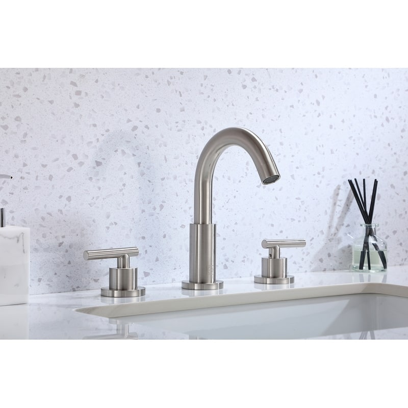 Indigo Home 8 inch Widespread Double Handle Bathroom Faucet