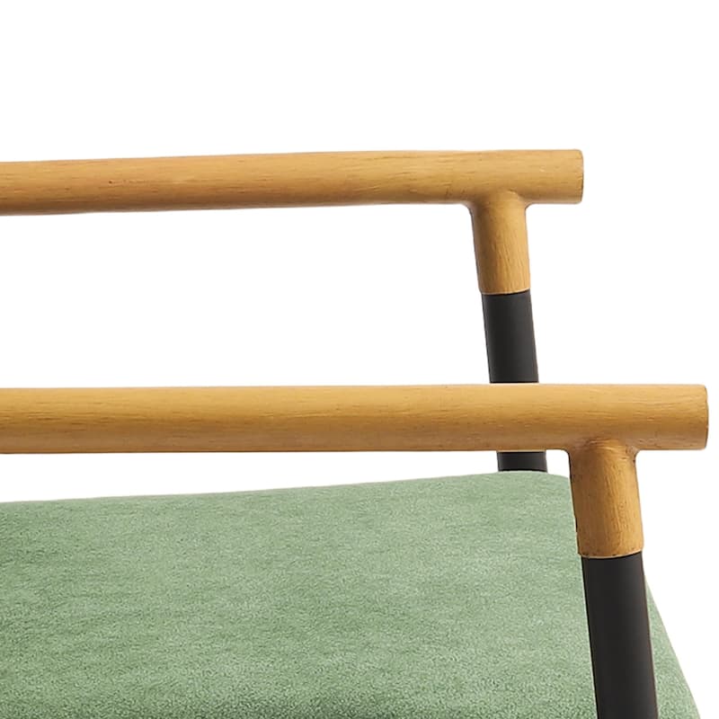 Modern Industrial Metal Frame Upholstered Accent Chair Armchair