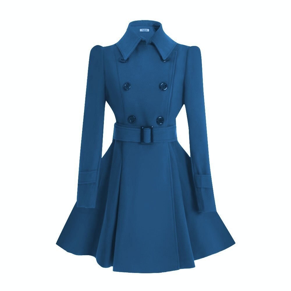Shop Foremode Womens Coat Teal Blue Size Xl Peacoat Double