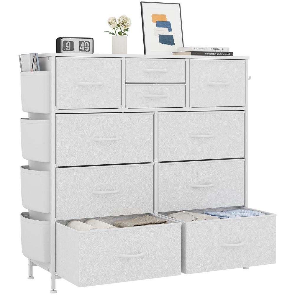 10 Drawer Dresser Fabric Closet Storage Tower Organizer Unit Bedroom