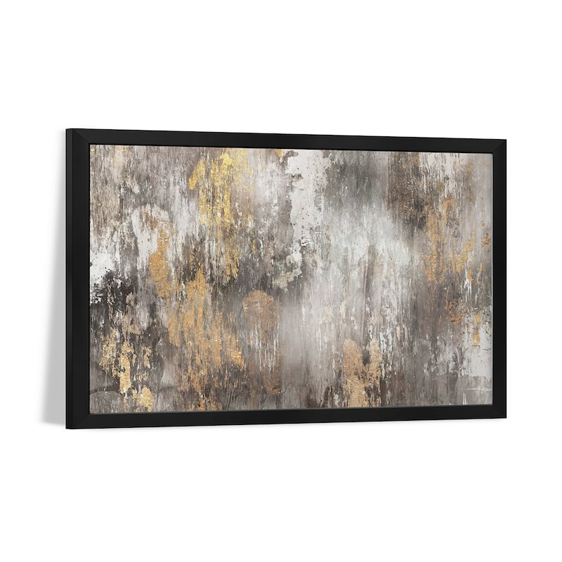 Gold Ikat Premium Framed Poster by PI Galerie