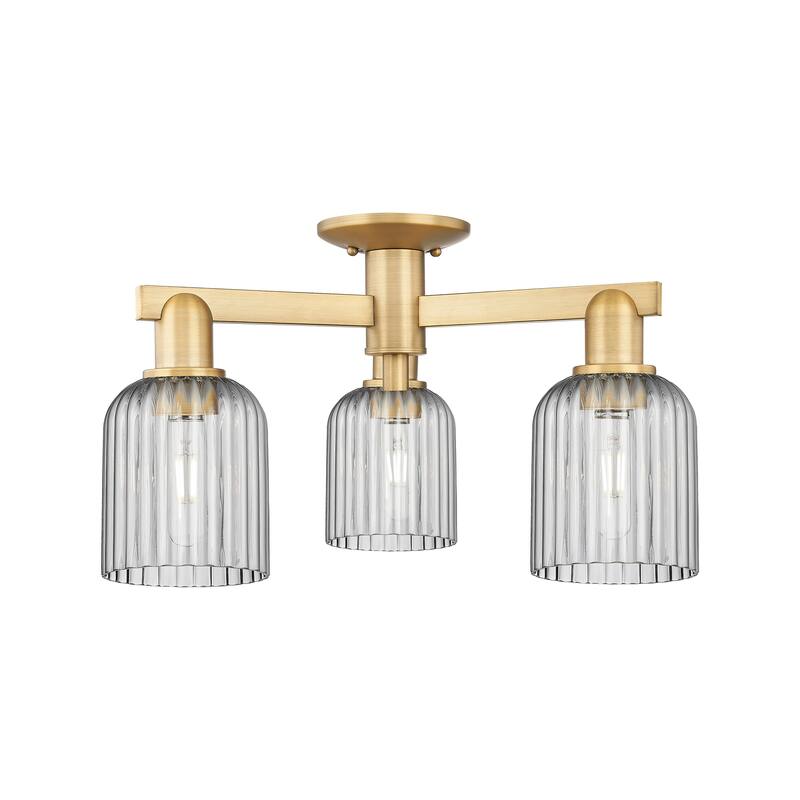Innovations Lighting Downtown Urban - Bridal Veil - 3 Light 23" Semi-Flush Mount Light