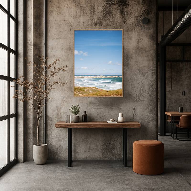Coastal View of Peniche by Portugal Raisa Framed Canvas Wall Art Print