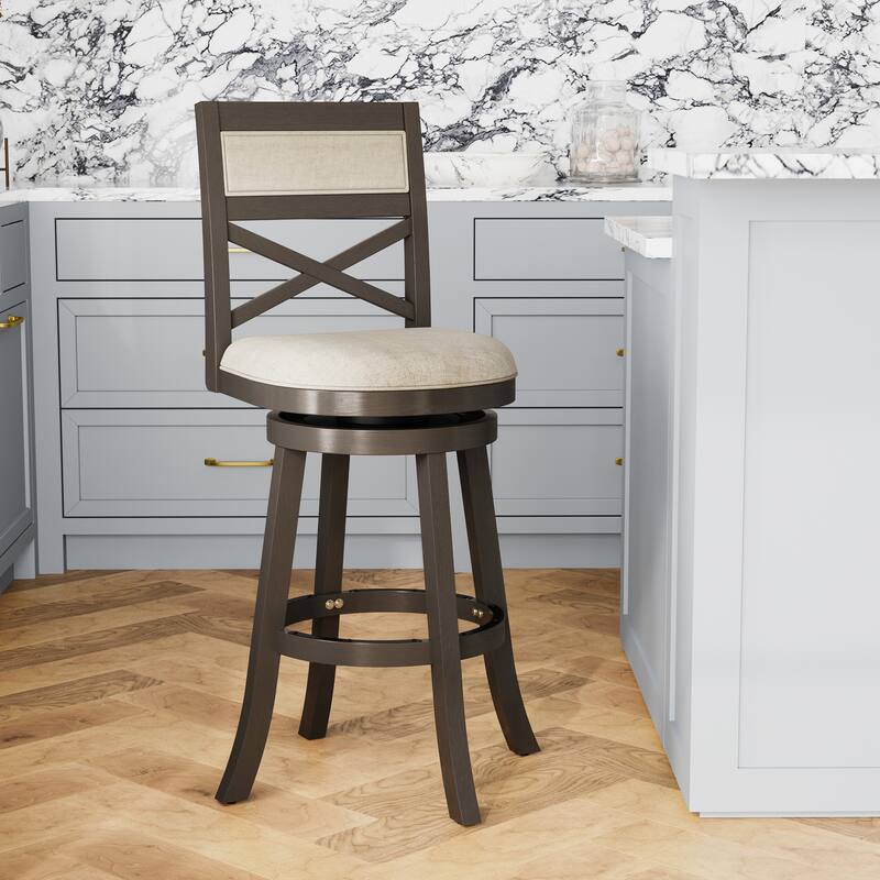 DTY Indoor Living Meeker X-Back Swivel Stool