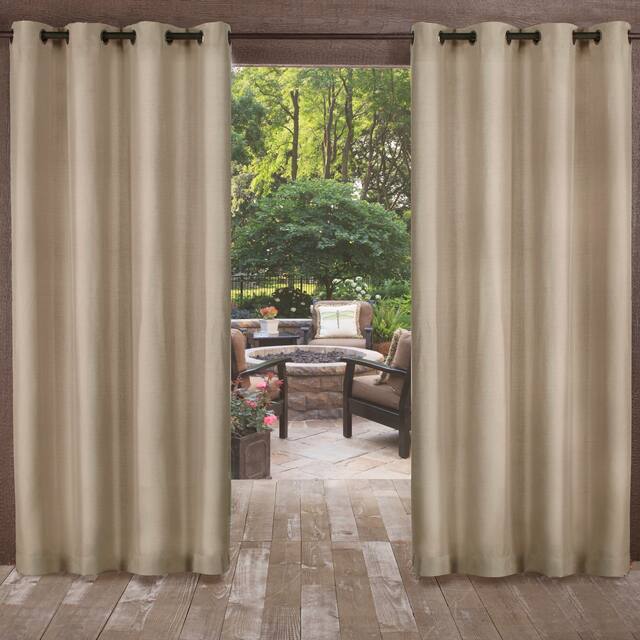 ATI Home Biscayne Indoor/Outdoor Grommet Top Curtain Panel Pair