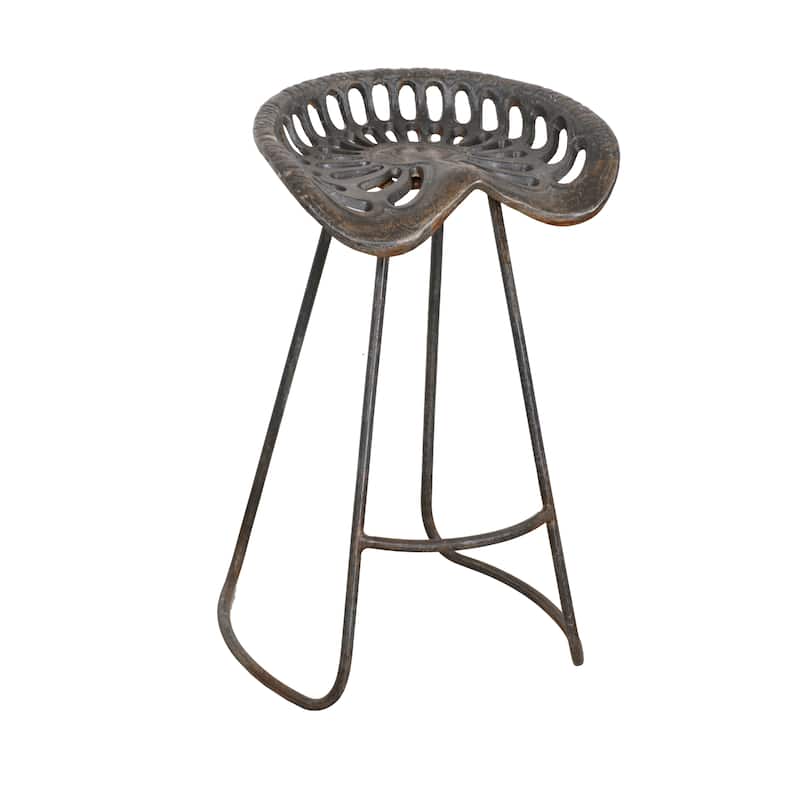 Cast Iron Tractor Seat Counter Height Industrial Stool