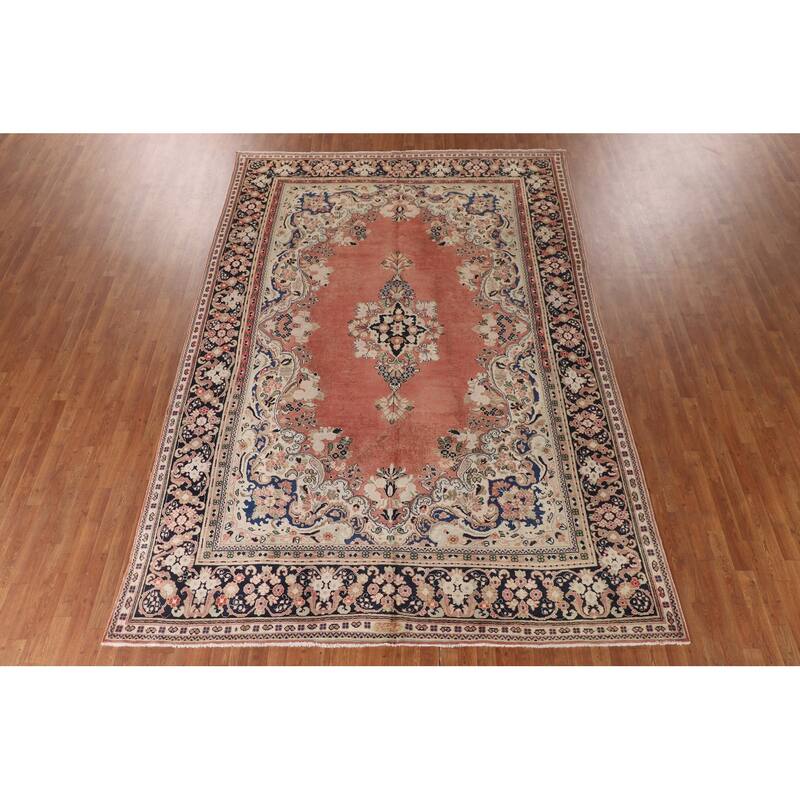 Mahal Persian Vintage Area Rug Hand-Knotted Wool Carpet - 8'5"x 12'2"