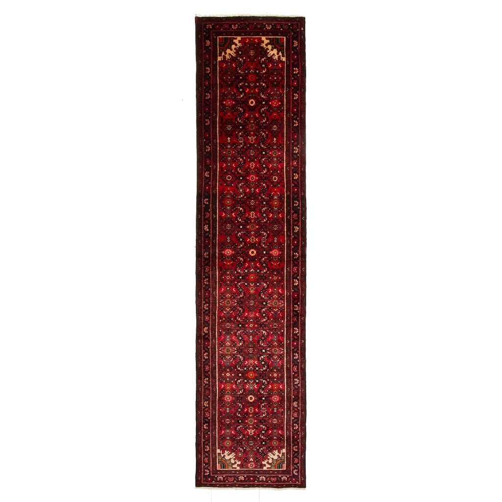 ECARPETGALLERY Hand-knotted Andelz Red Wool Rug - 2'2 x 9'11