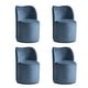preview thumbnail 4 of 19, HULALA HOME Amalia Modern 21.5"W Ergonomic 360° Swivel Dining Chair with Curved Backrest Set of 4