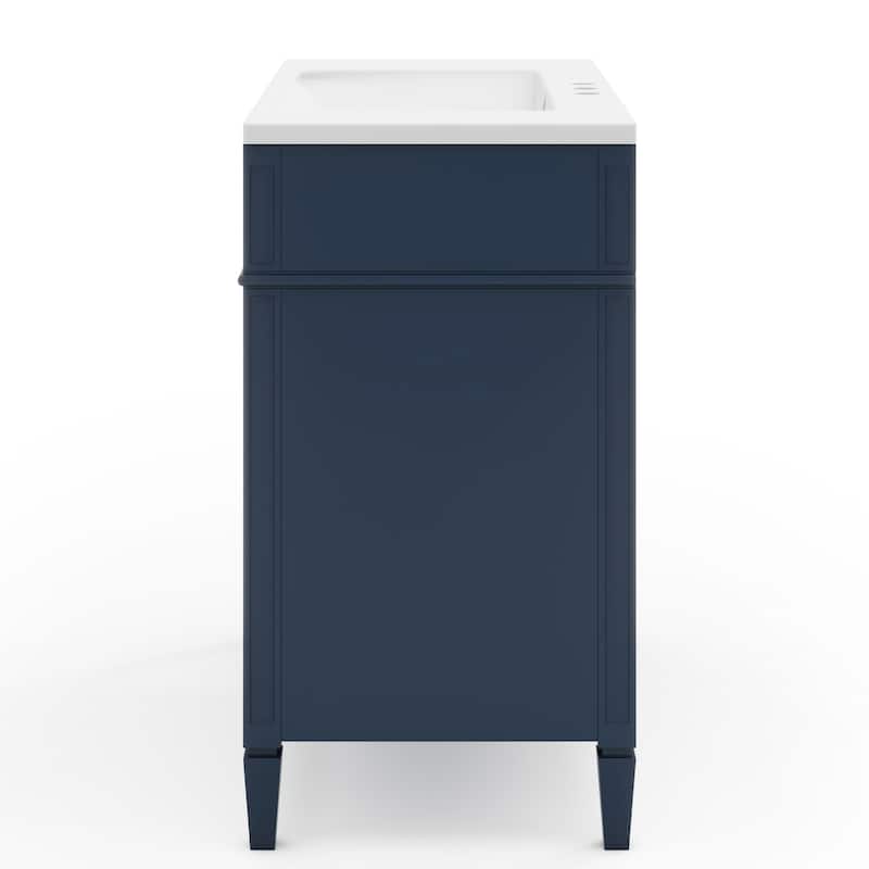 Roomfitters 36 Inch Bathroom Vanity with Sink, Modern Storage Cabinet with 2 Drawers and Tip Out Drawer