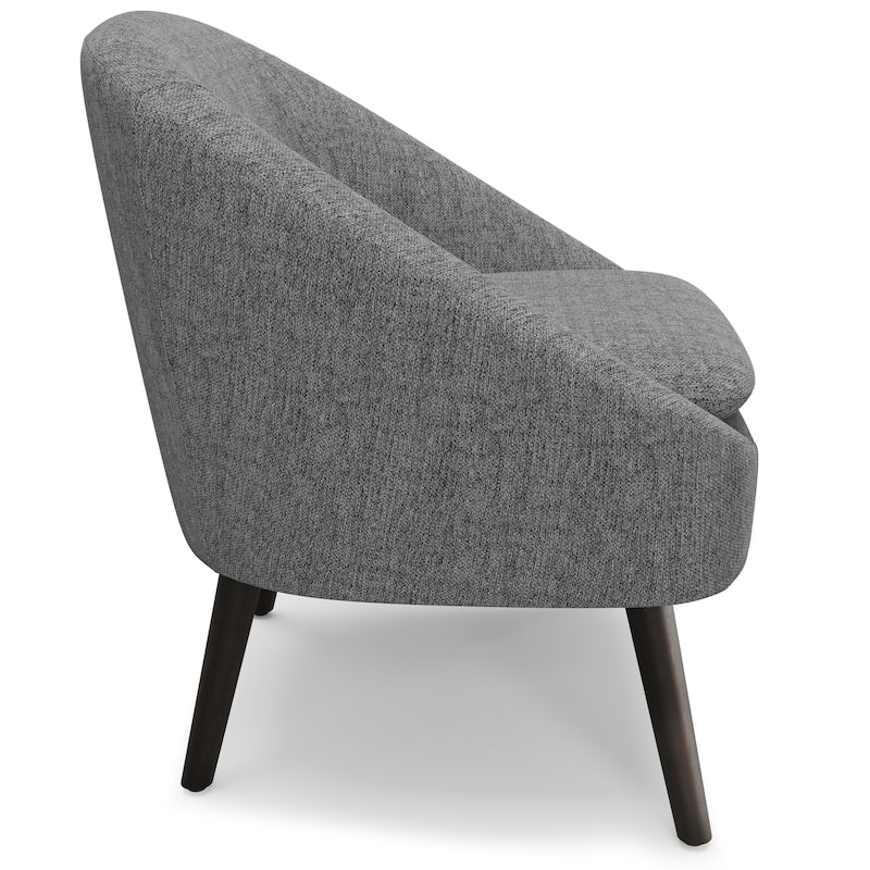 WYNDENHALL Bonita 27 inch Wide Irregular Mid Century Modern Accent Chair - 26.6" D x 26.8" W x 31.5" H