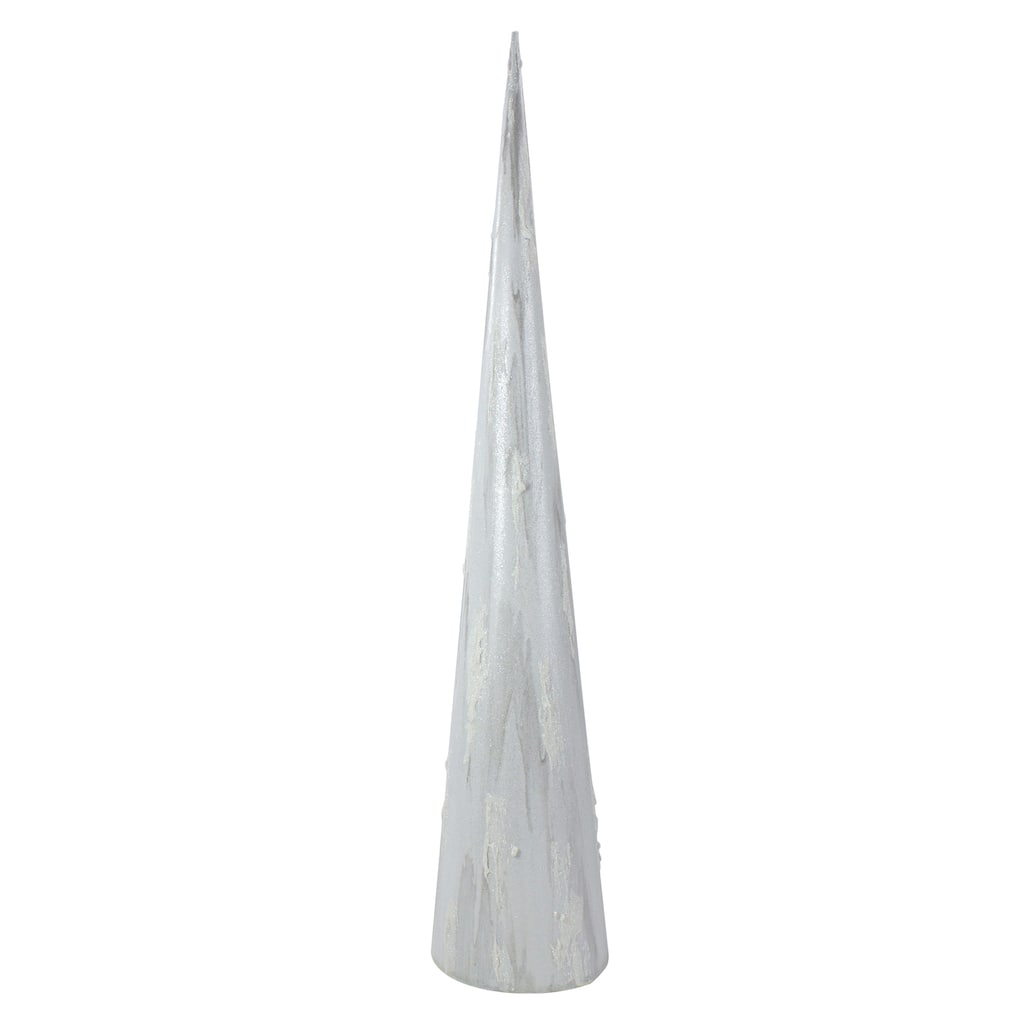 30" White and Gray Marbled Tabletop Christmas Tree