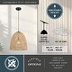 preview thumbnail 10 of 9, Vaxcel Lighting P0404 Nassau 14" Wide Pendant with Woven Rope Shade