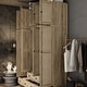 preview thumbnail 49 of 72, Rattan-Accented Wardrobe - Spacious Clothing Organizer with Style
