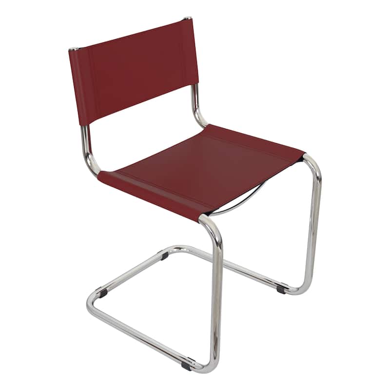Breuer Chair Company Mart Stam Cantilever Side Chair w/ Chrome Frame (Various Bonded Leather Colors)