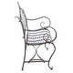 preview thumbnail 24 of 29, SAFAVIEH Outdoor Living Abner Wrought Iron 46-inch Garden Bench. - 45.8" W x 20" L x 40" H